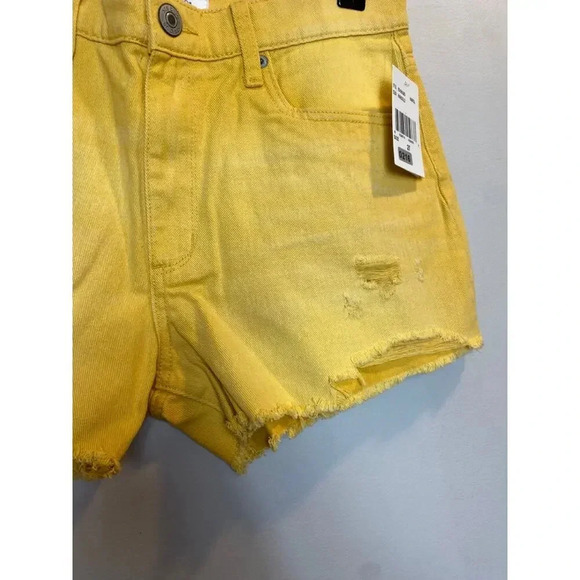 NWT STS Blue Layne 11'' High Rise Shorts Cut-Off Denim Raw Hem Marigold Size 27 - Picture 5 of 11